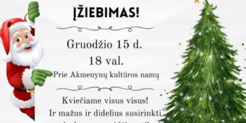 Kalėdinės eglutės įžiebimas Akmenynuose