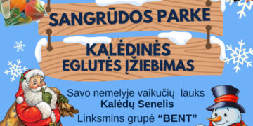 Kalėdinės eglutės įžiebimas Sangrūdoje