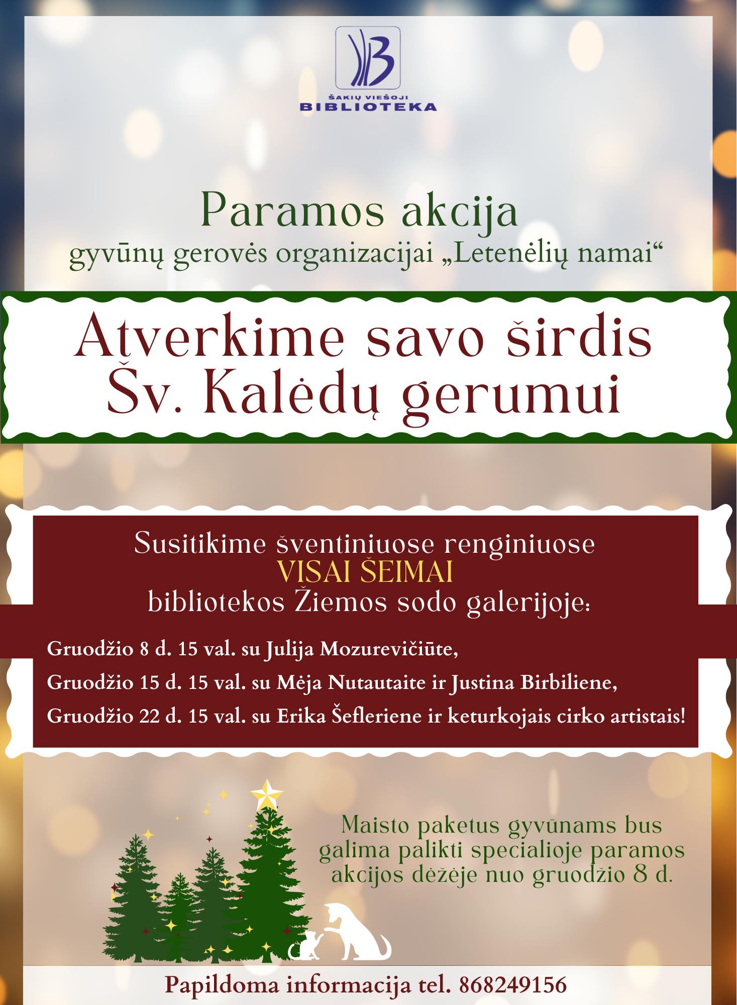 Paramos akcija - susitikimas su Mėja Nutautaite ir Justina Birbiliene