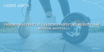 Nuo kitų metų – nauji reikalavimai elektrinių paspirtukų vairuotojams