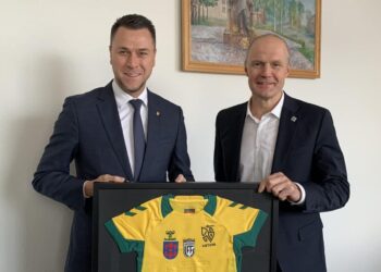 Vilkaviškio savivaldybėje viešėjo Lietuvos futbolo federacijos prezidentas