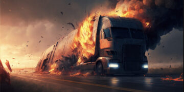 Vilkaviškyje liepsnojo vilkikas