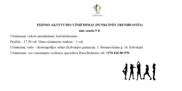 Fizinio aktyvumo užsiėmimai