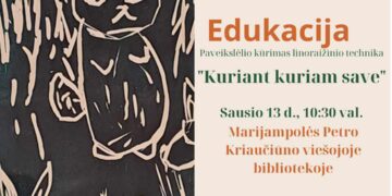 Lino raižinių pjaustymo edukacija