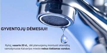 Antradienį Kalvarijoje nebus tiekiamas vanduo