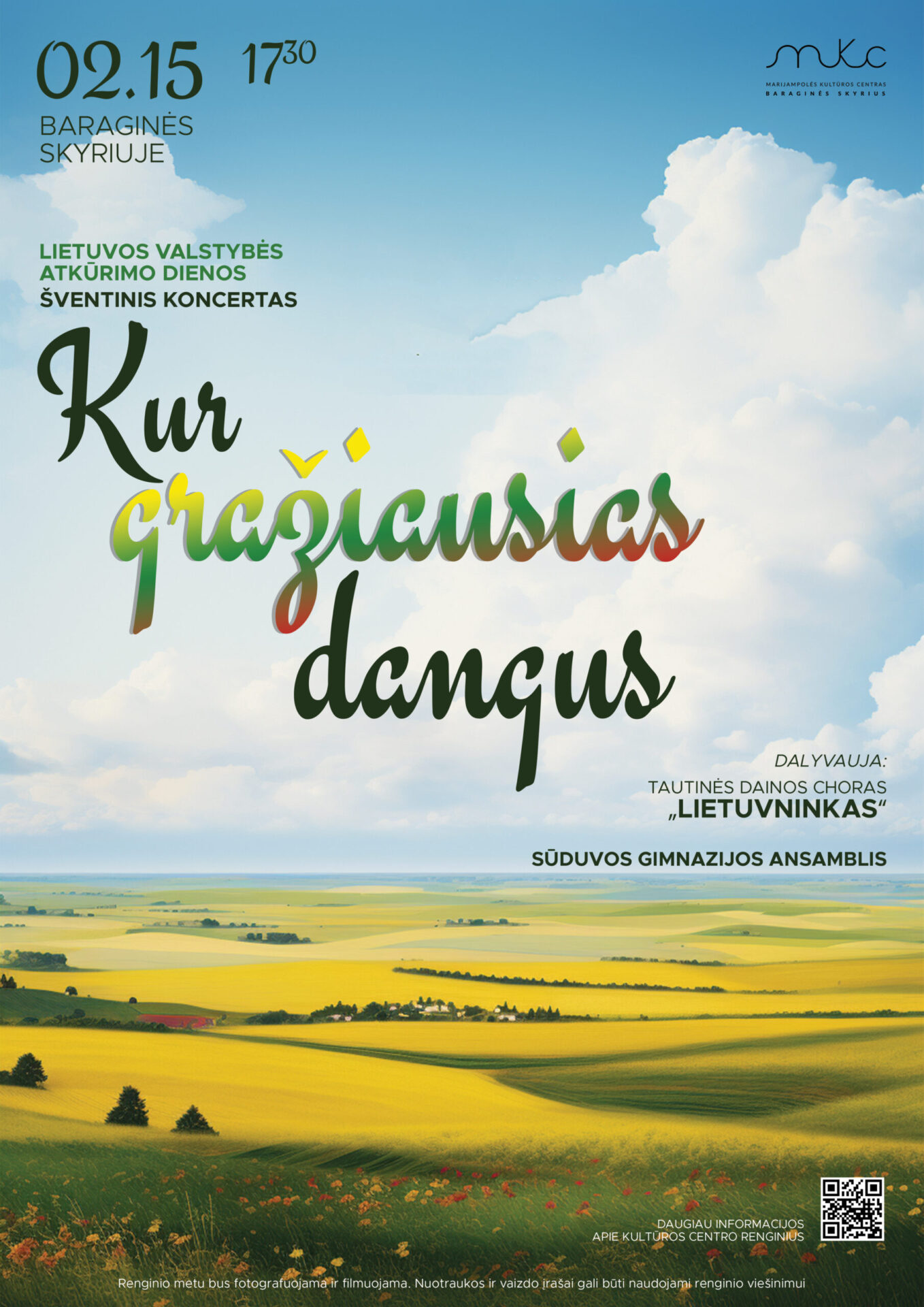 Lietuvos valstybės atkūrimo dienos šventinis koncertas „Kur gražiausias dangus”