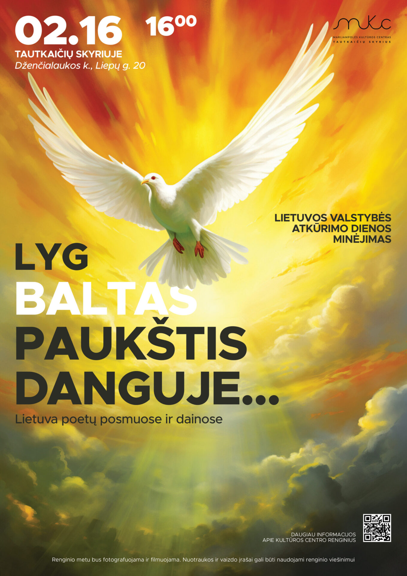 Lietuvos valstybės atkūrimo dienos minėjimas „Lyg paukštis danguje” | TAUTKAIČIAI