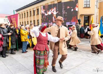 Dainų šventės žygis per Lietuvą stabtelėjo Marijampolėje