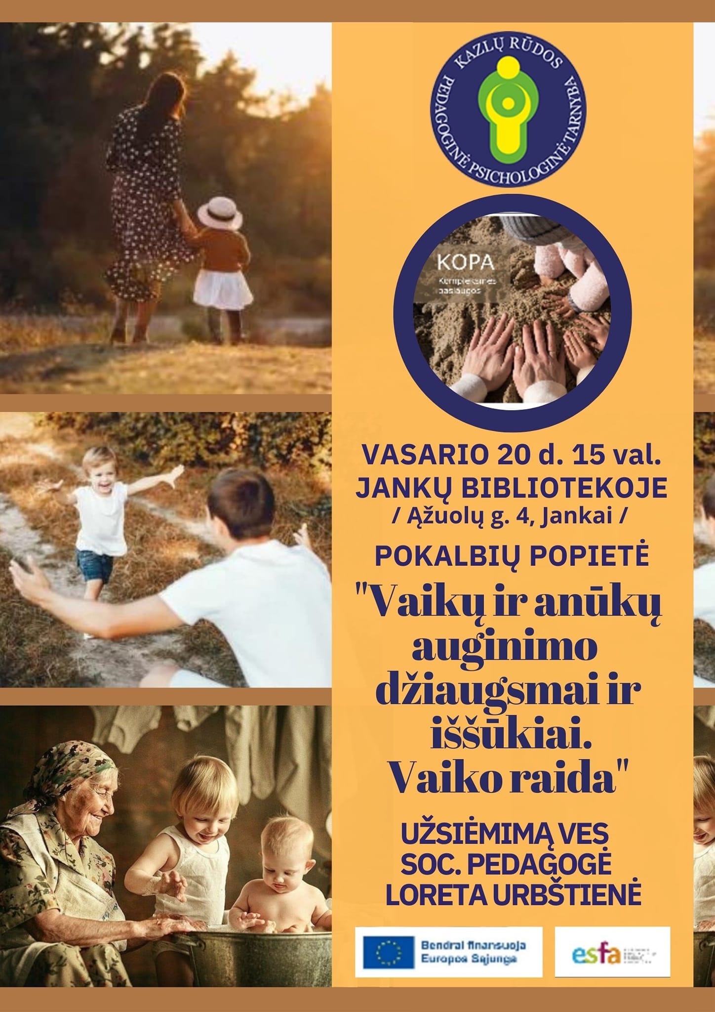 Pokalbių popietės „Vaiko raida. Vaikų auginimo iššūkiai“