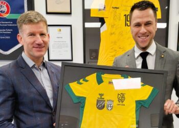 Futbolo ateitis Kazlų Rūdoje aptarta su LFF prezidentu