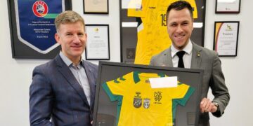 Futbolo ateitis Kazlų Rūdoje aptarta su LFF prezidentu