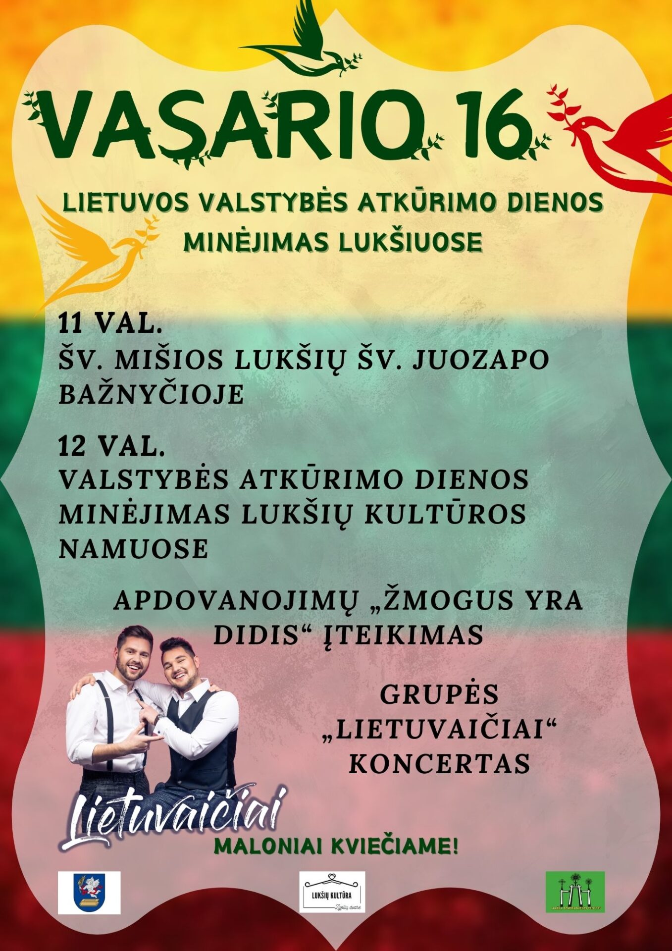 Lietuvos valstybės atkūrimo diena Lukšiuose