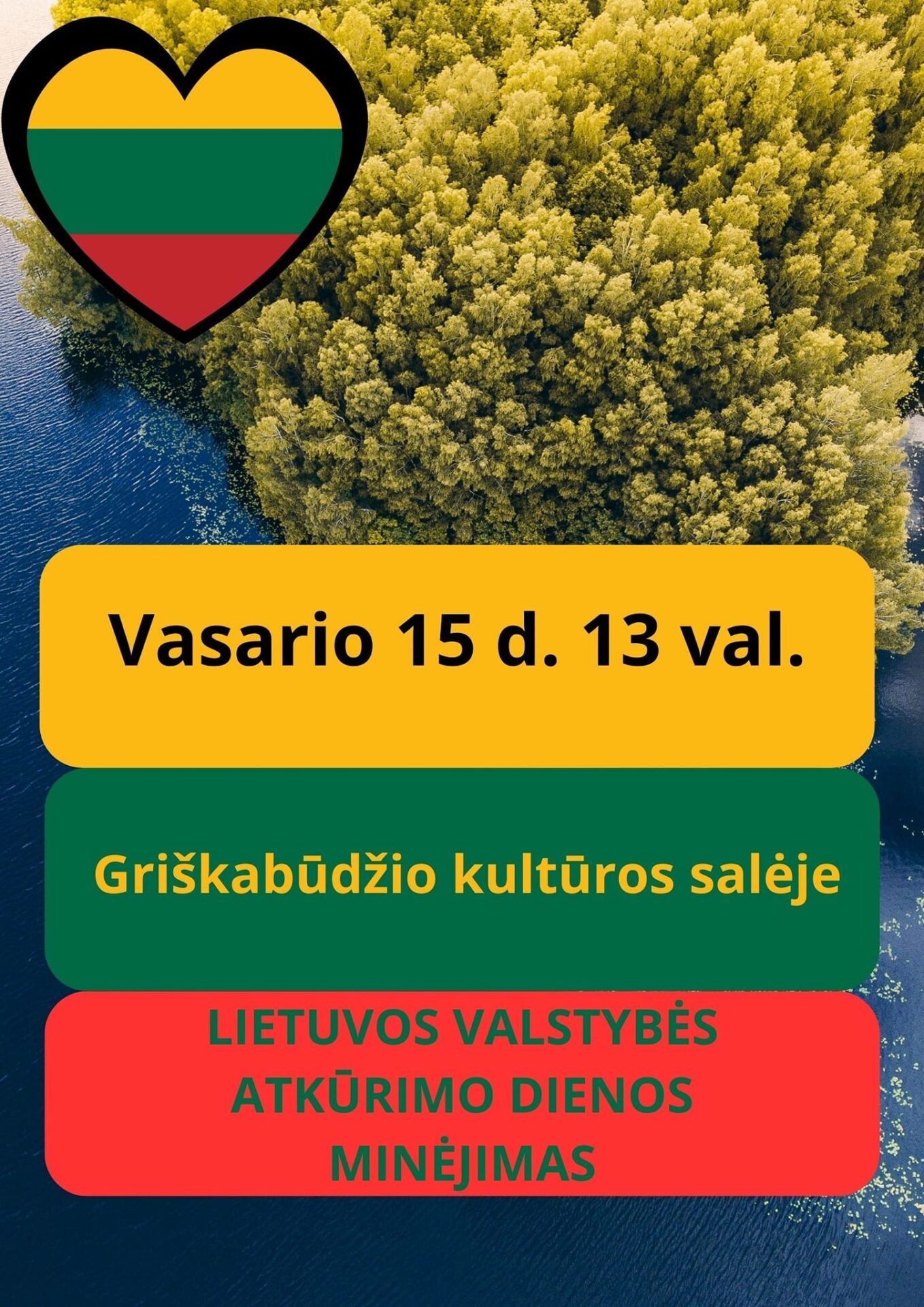 Lietuvos valstybės atkūrimo dienos minėjimas Griškabūdyje