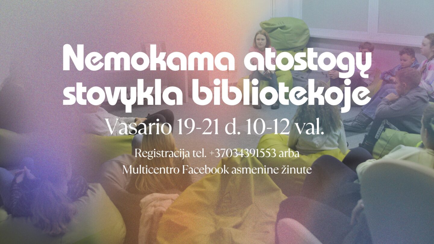 Nemokama atostogų stovykla bibliotekoje