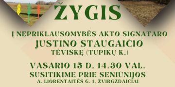 Žygis į Justino Staugaičio tėviškę