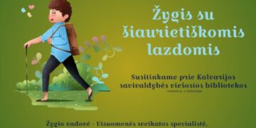 Žygis su šiaurietiškomis lazdomis