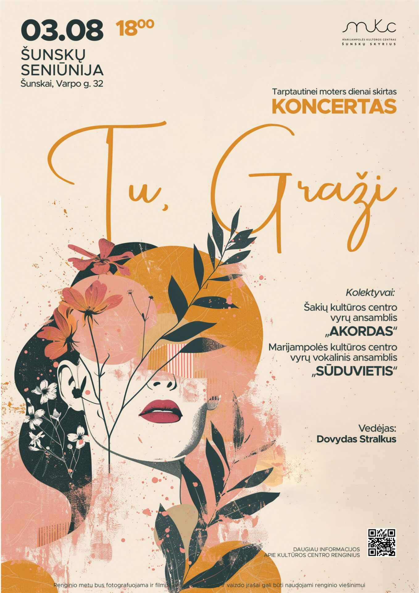 Tarptautinei moters dienai skirtas koncertas „TU, GRAŽI” Šunskuose