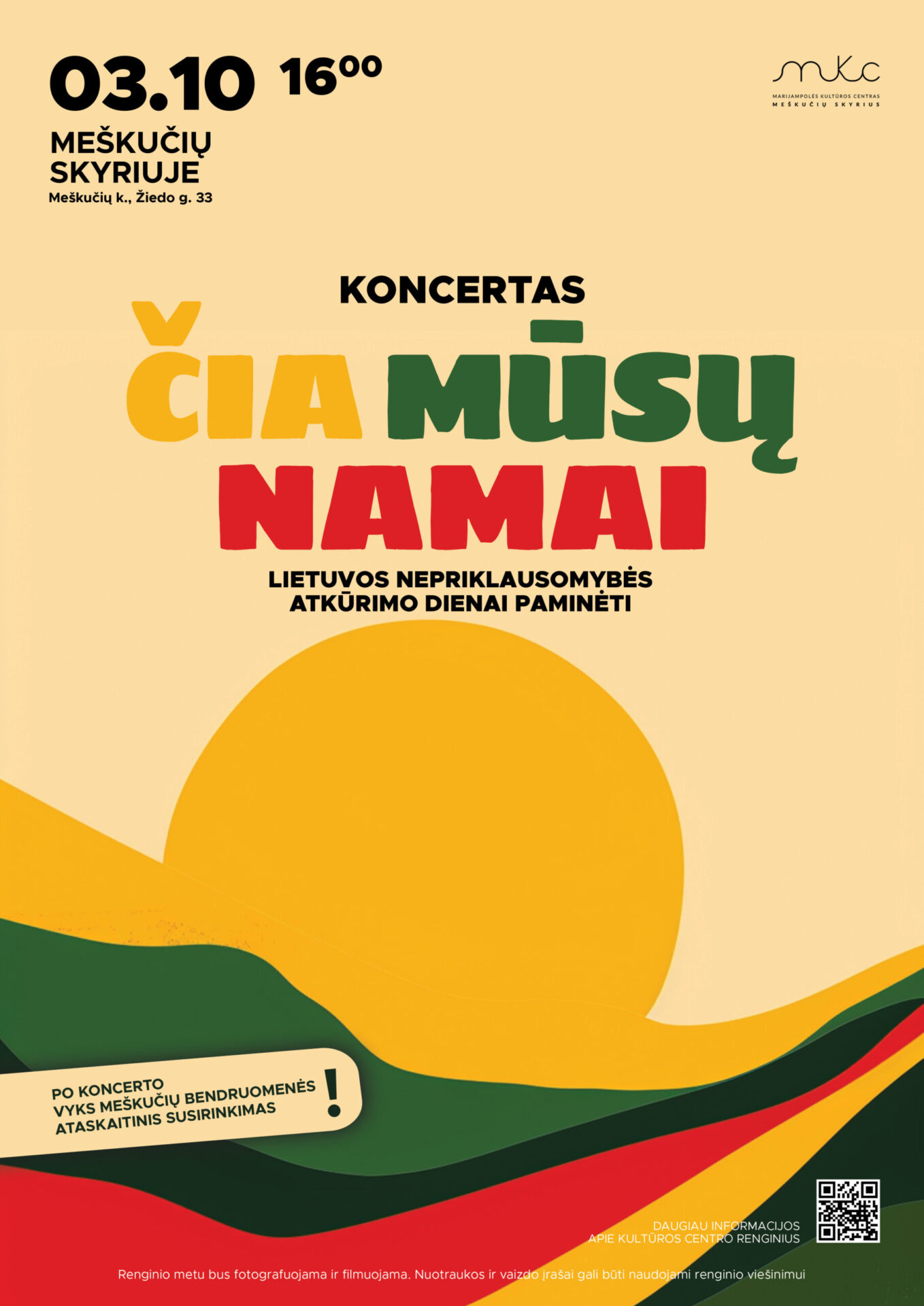 Lietuvos Nepriklausomybės atkūrimo dienai skirtas koncertas „Čia mūsų namai” | MEŠKUČIAI