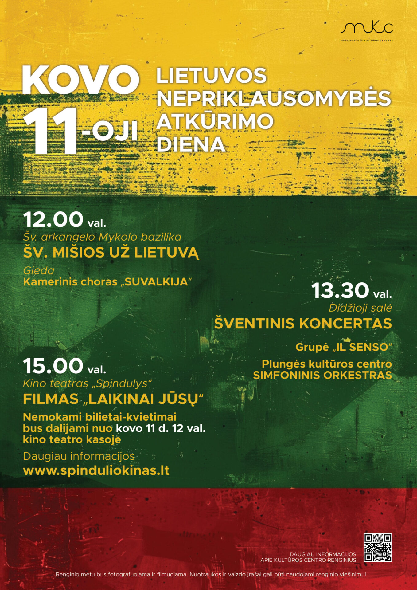 Lietuvos Nepriklausomybės atkūrimo dienos šventiniai renginiai | MARIJAMPOLĖ