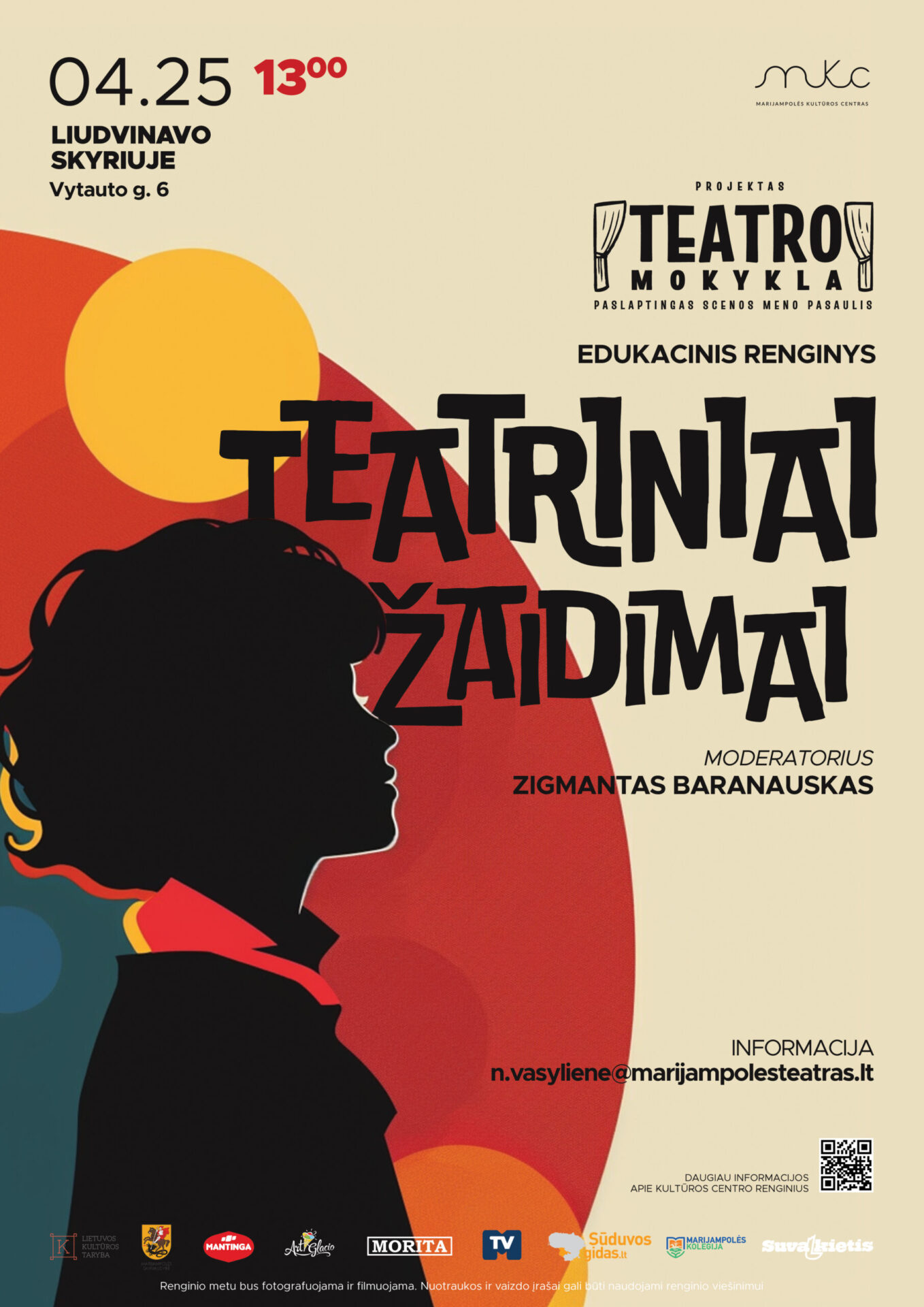 Edukacinis renginys „Teatriniai žaidimai” su Zigmantu Baranausku | LIUDVINAVAS
