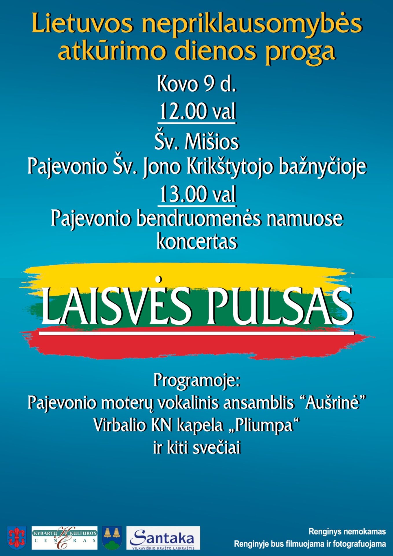 Lietuvos Nepriklausomybės atkūrimo dienos minėjimas Pajevony
