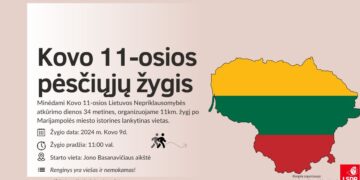 Kovo 11-osios pėsčiųjų žygis Marijampolėje