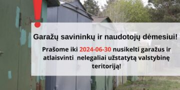 Kazlų Rūdos savivaldybė informuoja gyventojus dėl garažų naudojimo