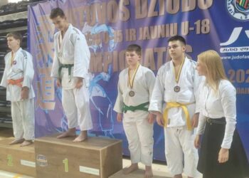 Kazlų Rūdos sporto centro dziudo imtynininkas – jaunučių ir jaunių atviro šalies čempionato prizininkas