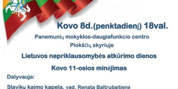 Kovo 11-osios minėjimas Plokščiuose