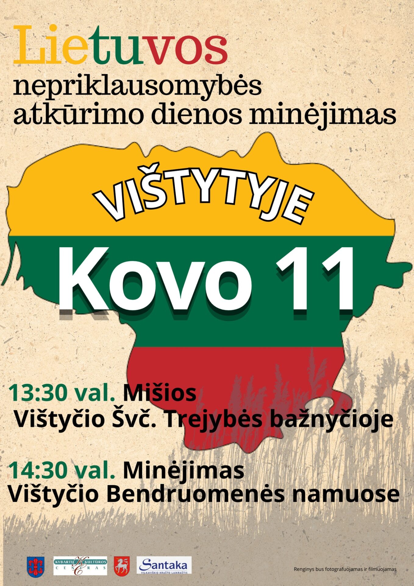 Lietuvos Nepriklausomybės atkūrimo dienos minėjimas Vištytyje