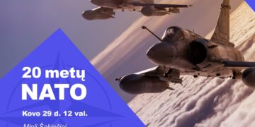 Lietuvos ir NATO vėliavų pakėlimo ceremonija