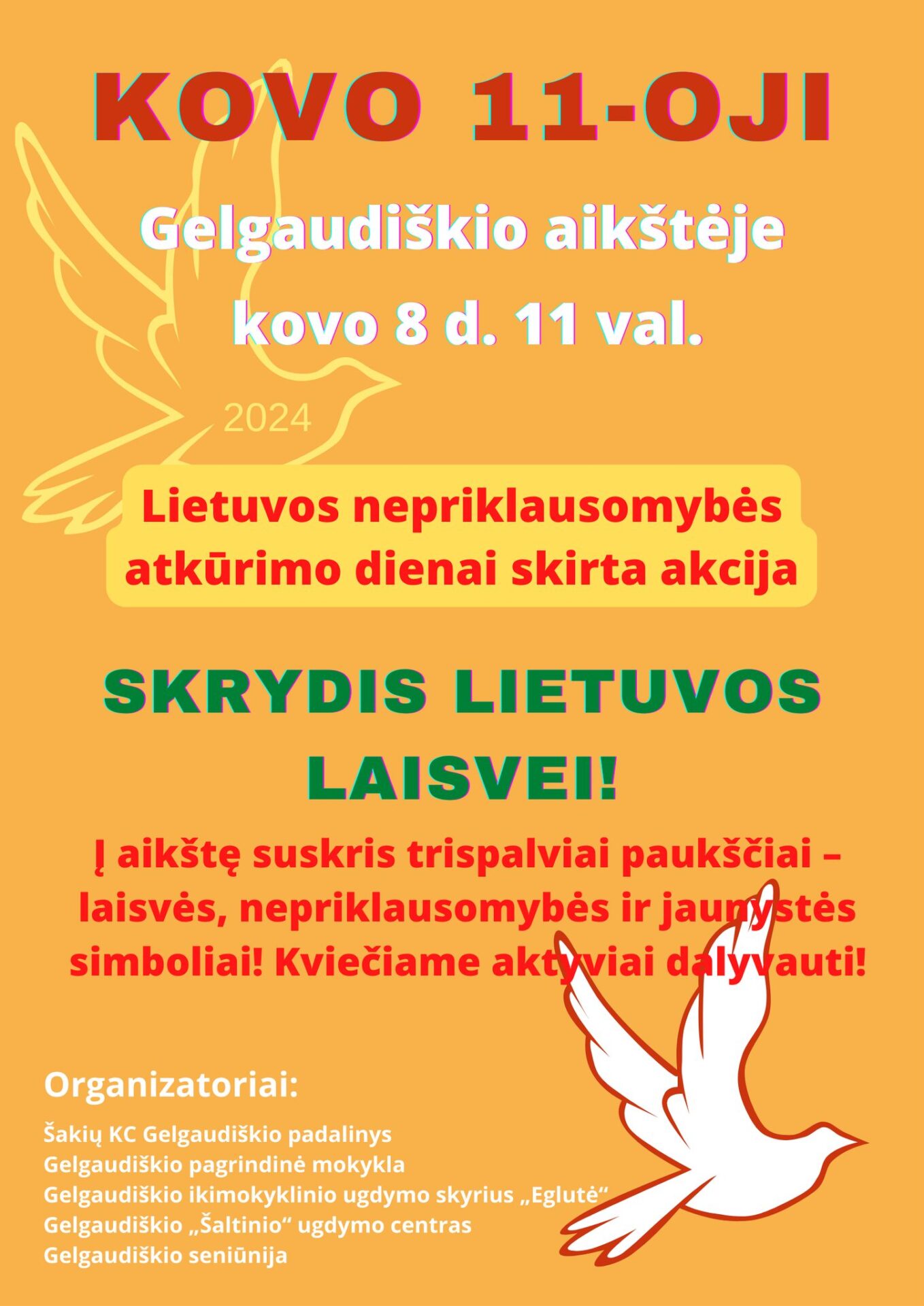 Lietuvos nepriklausomybės atkūrimo dienai skirta akcija „Skrydis Lietuvos laisvei“