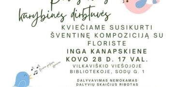 Šventinės kompozicijos kūrimas su floriste Inga Kanapskiene
