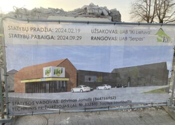 Statybos darbus planuojama baigti rugsėjį