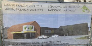 Statybos darbus planuojama baigti rugsėjį