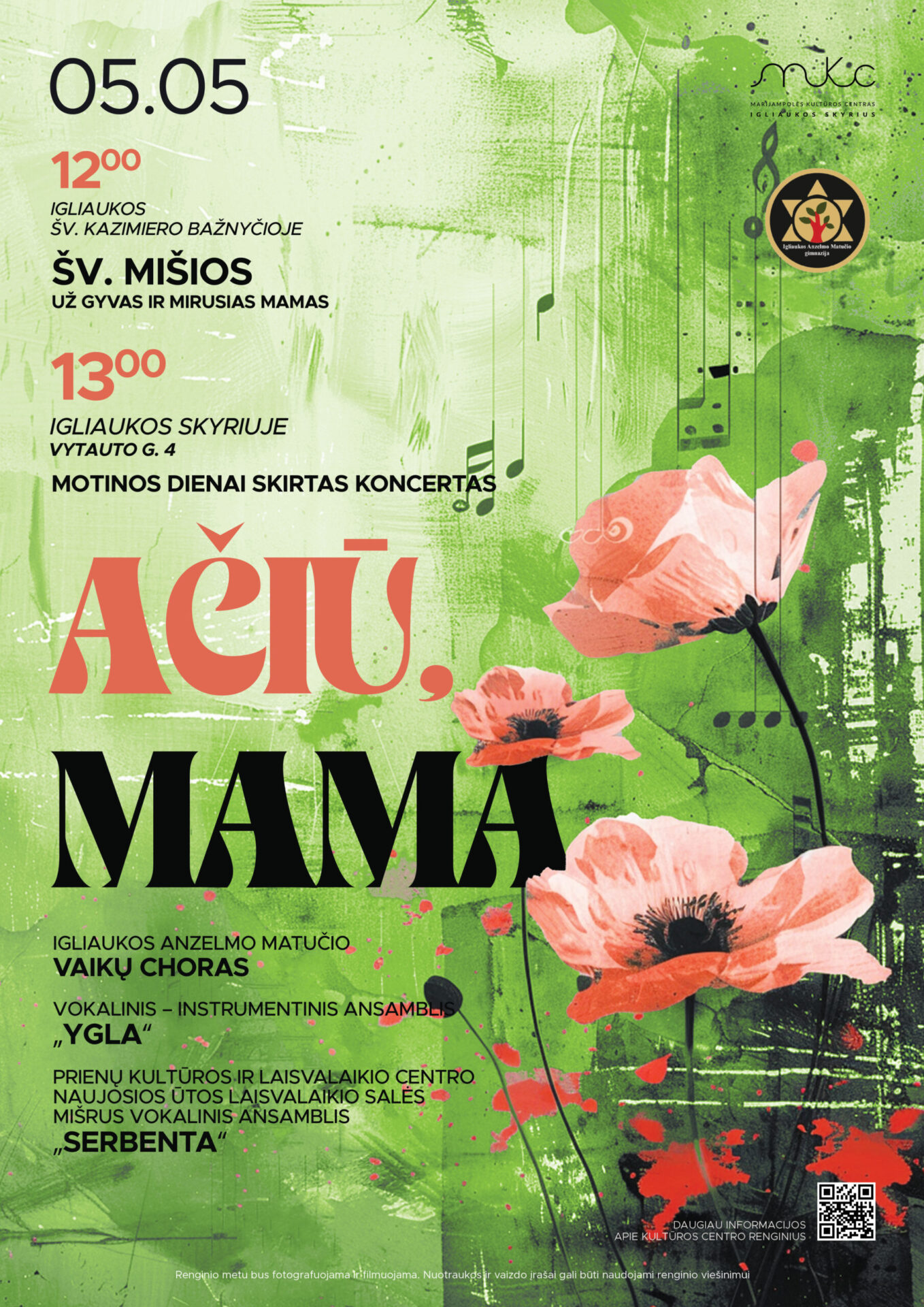 Motinos dienai skirtas koncertas „Ačiū, mama” Igliaukoje