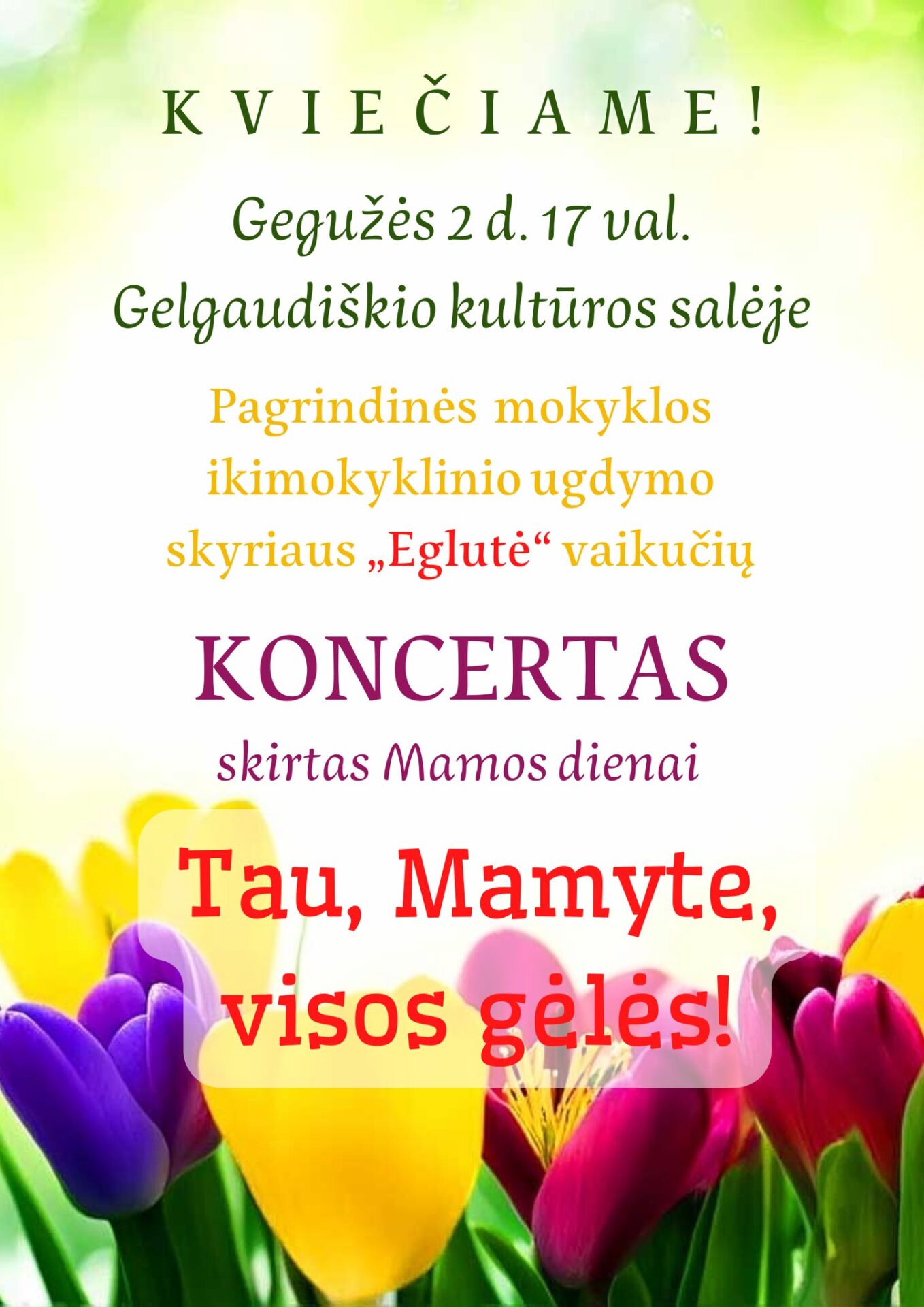 Koncertas „Tau, Mamyte, visos gėlės“