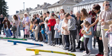 Marijampolėje linksmai švęstos margučių lenktynės „Margulimpiada 2024“