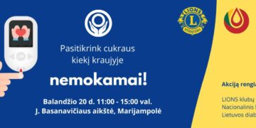 Nemokama cukraus kiekio kraujyje patikros akcija