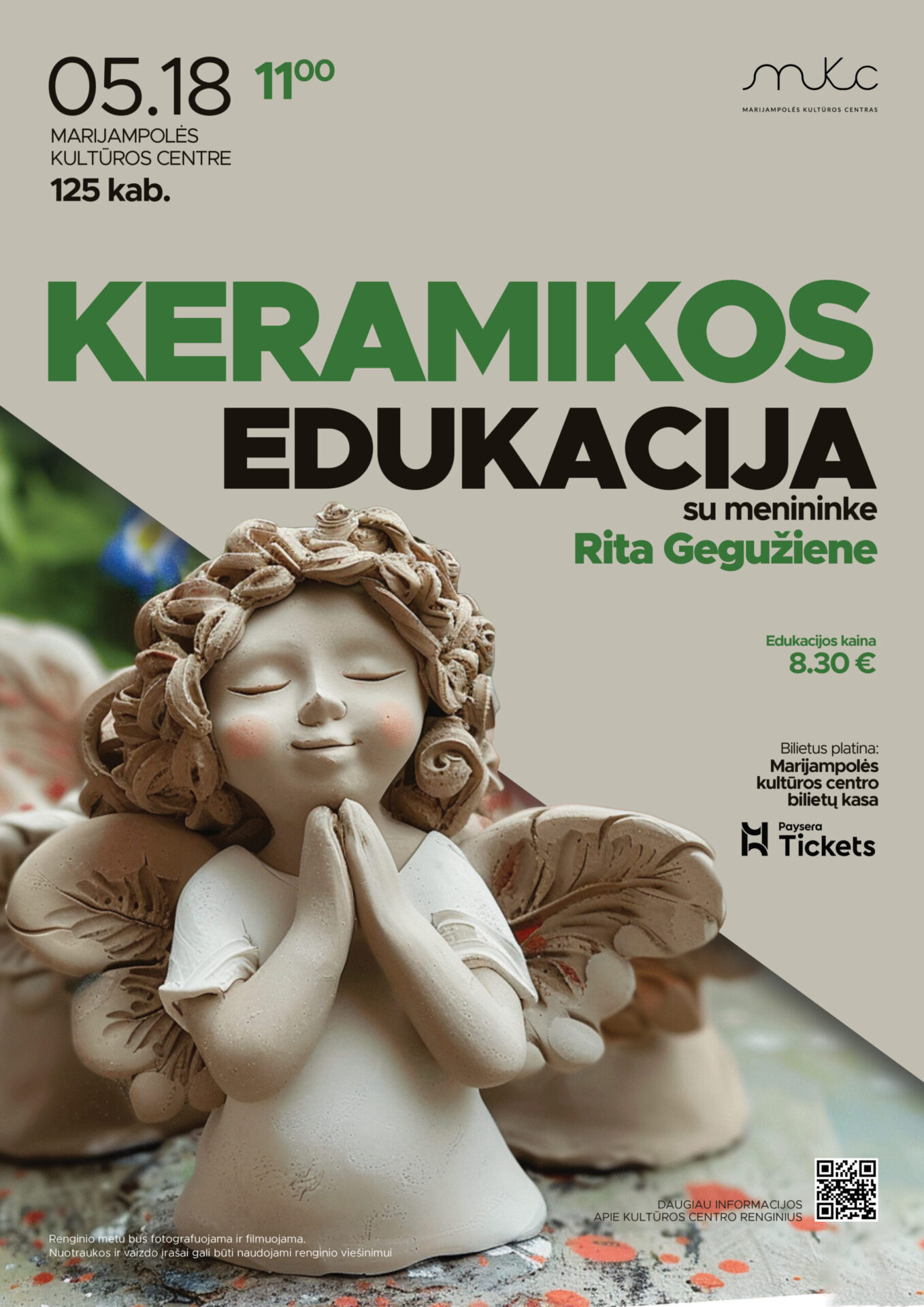 Keramikos edukacija su menininke Rita Gegužiene