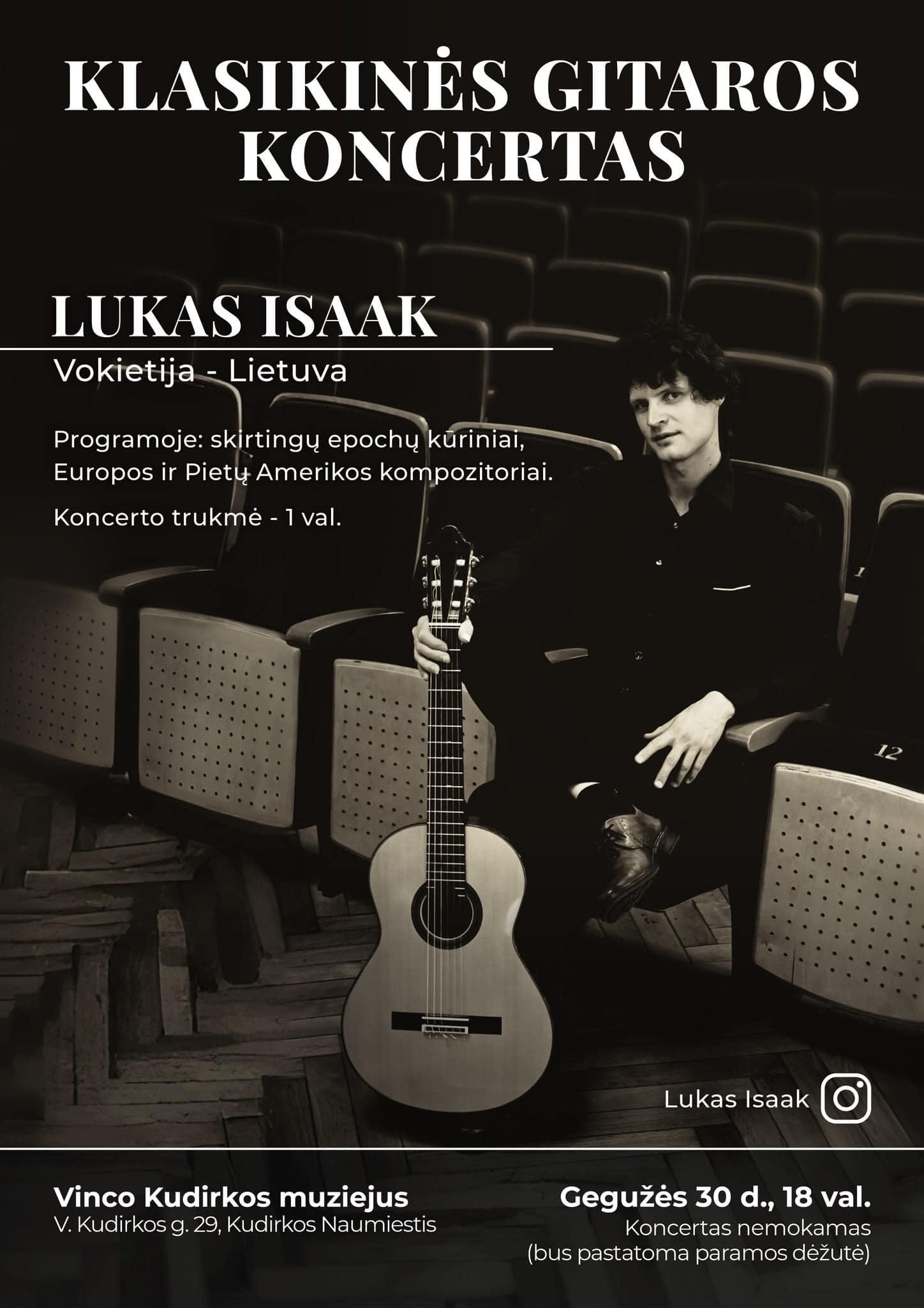 Klasikinės gitaros koncertas - Lukas Isaak