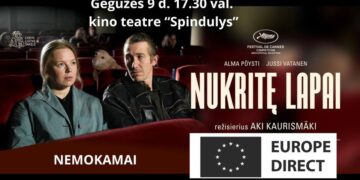 Europos dienos ir Lietuvos narystės ES 20-mečio proga – 2024 m. LUX Europos publikos kino apdovanojimui nominuotas suomių filmas „Nukritę lapai“
