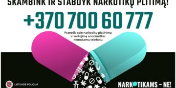 Gaunami šimtai pranešimų apie narkotikų platinimą