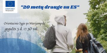 Orientacinis žygis po Marijampolę „20 metų drauge su ES“