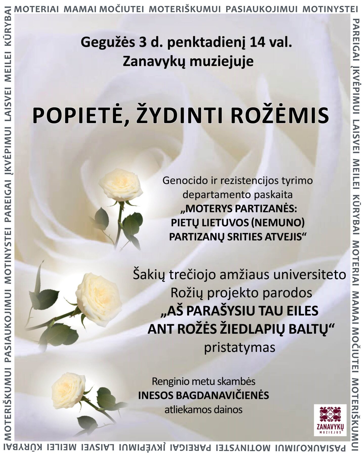 Popietė, žydinti rožėmis