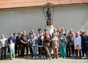 Virbalyje atstatyta ugniagesių globėjo šv. Florijono skulptūra