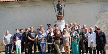 Virbalyje atstatyta ugniagesių globėjo šv. Florijono skulptūra