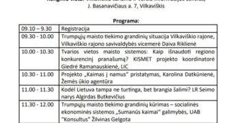 Susitikimas dėl trumpųjų maisto tiekimo grandinių