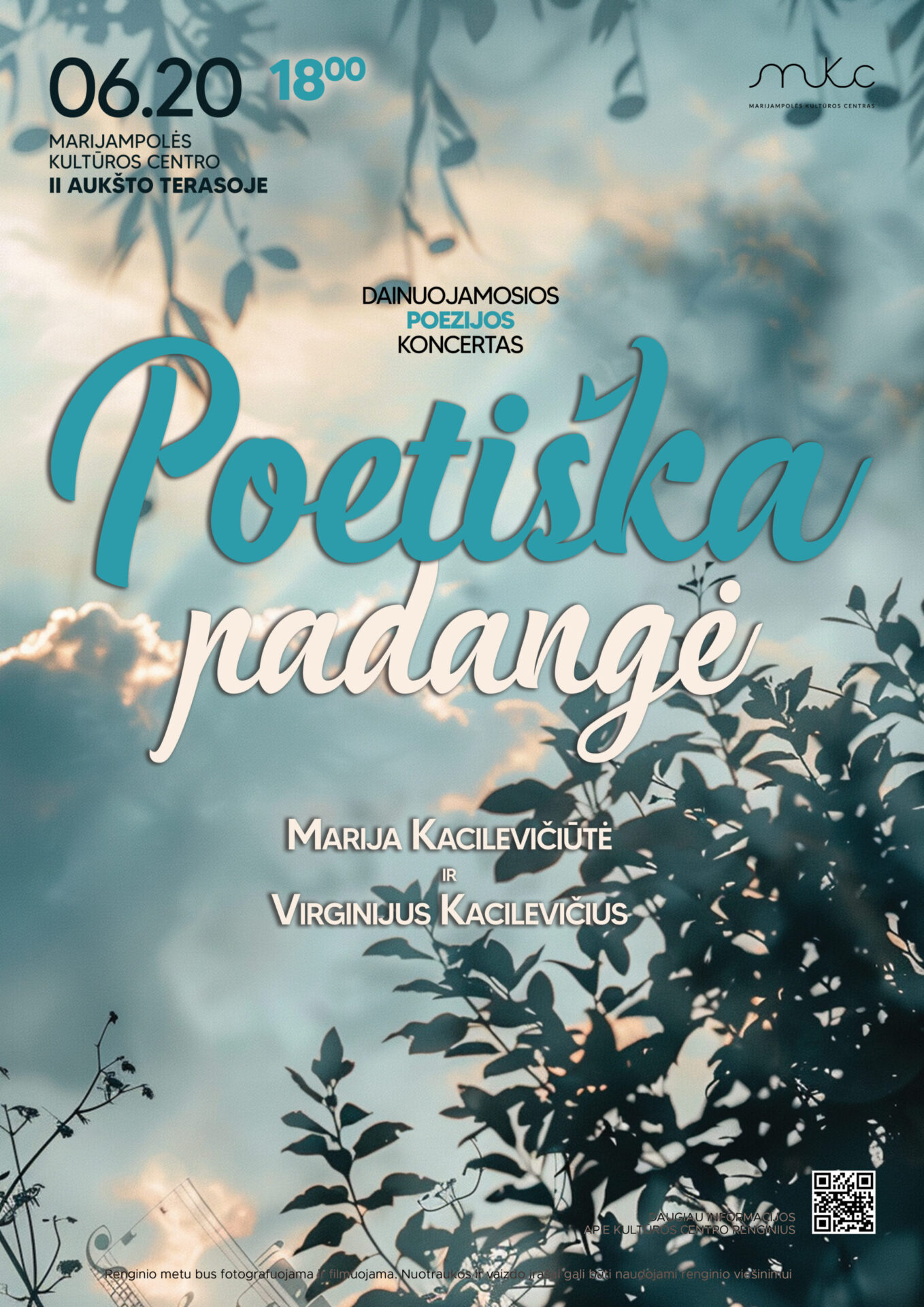 Dainuojamosios Poezijos koncertas „Poetiška padangė”