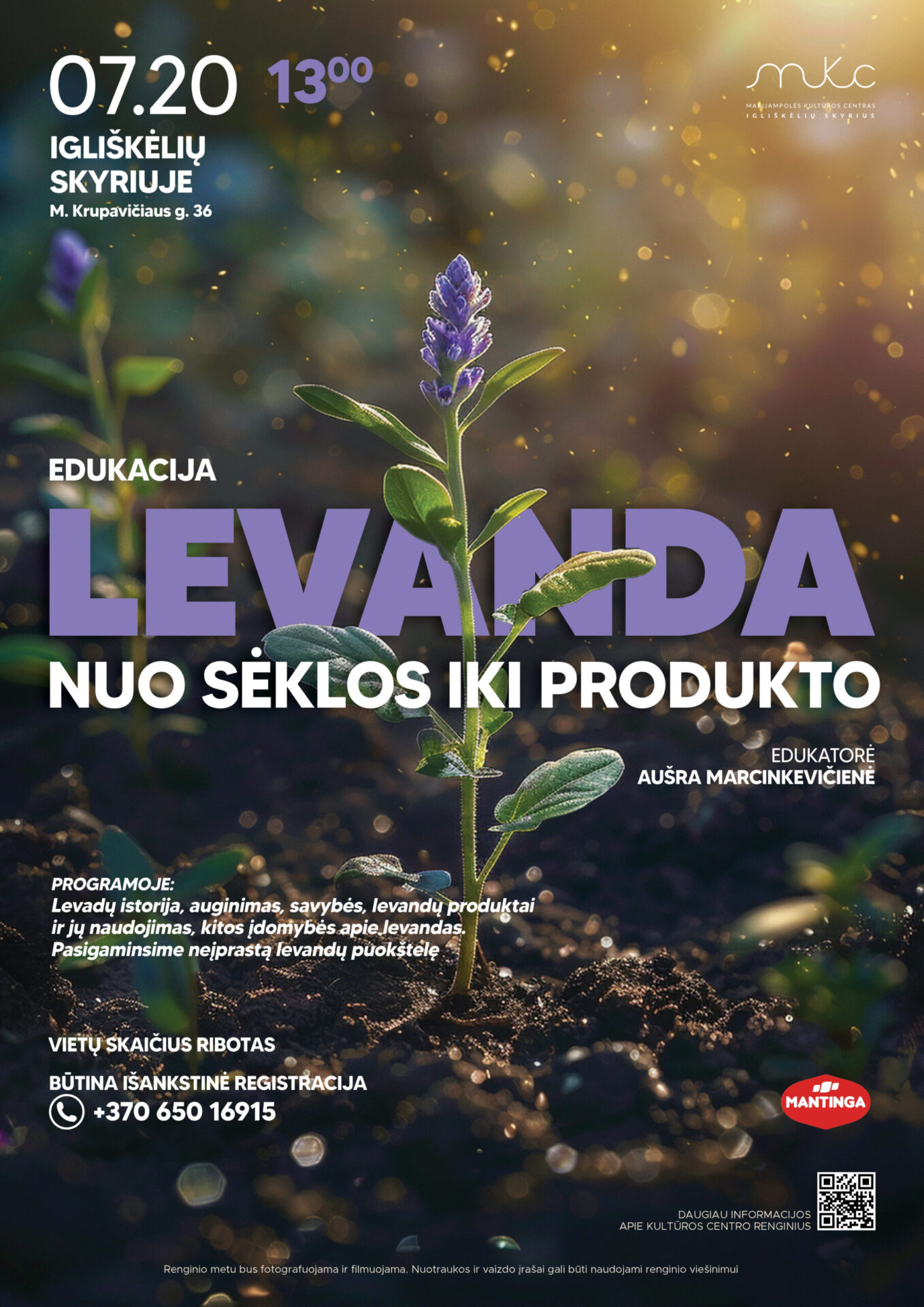 Edukacija „LEVANDA. NUO SĖKLOS IKI PRODUKTO” | Igliškėliai